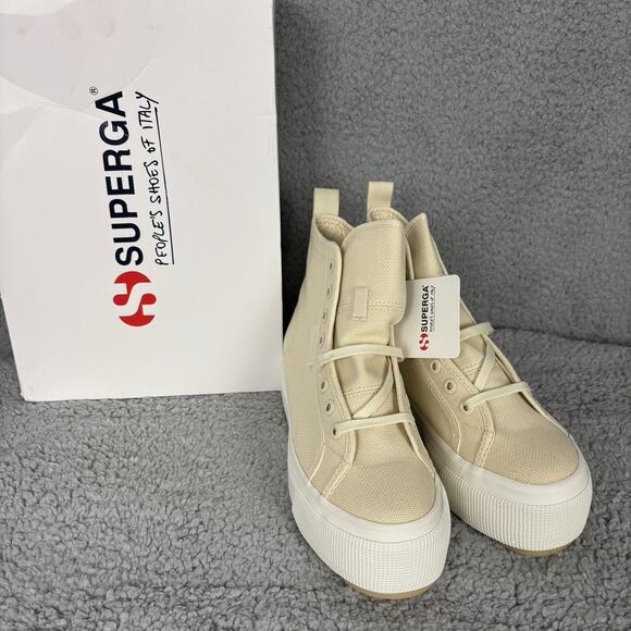 Superga Shoes - New Superga 2708 High Top platform Sneaker. EU Size 37, Male 5 / Womens 6.5